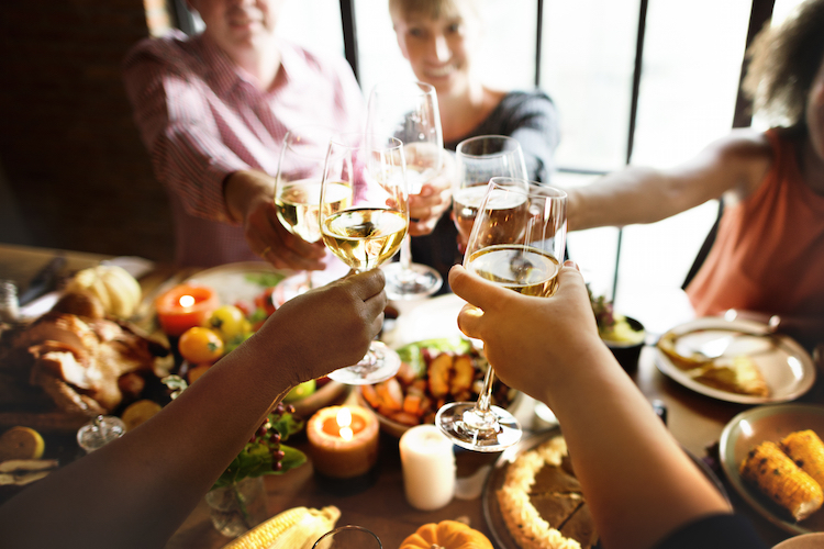People Celebrating Thanksgiving Dinner